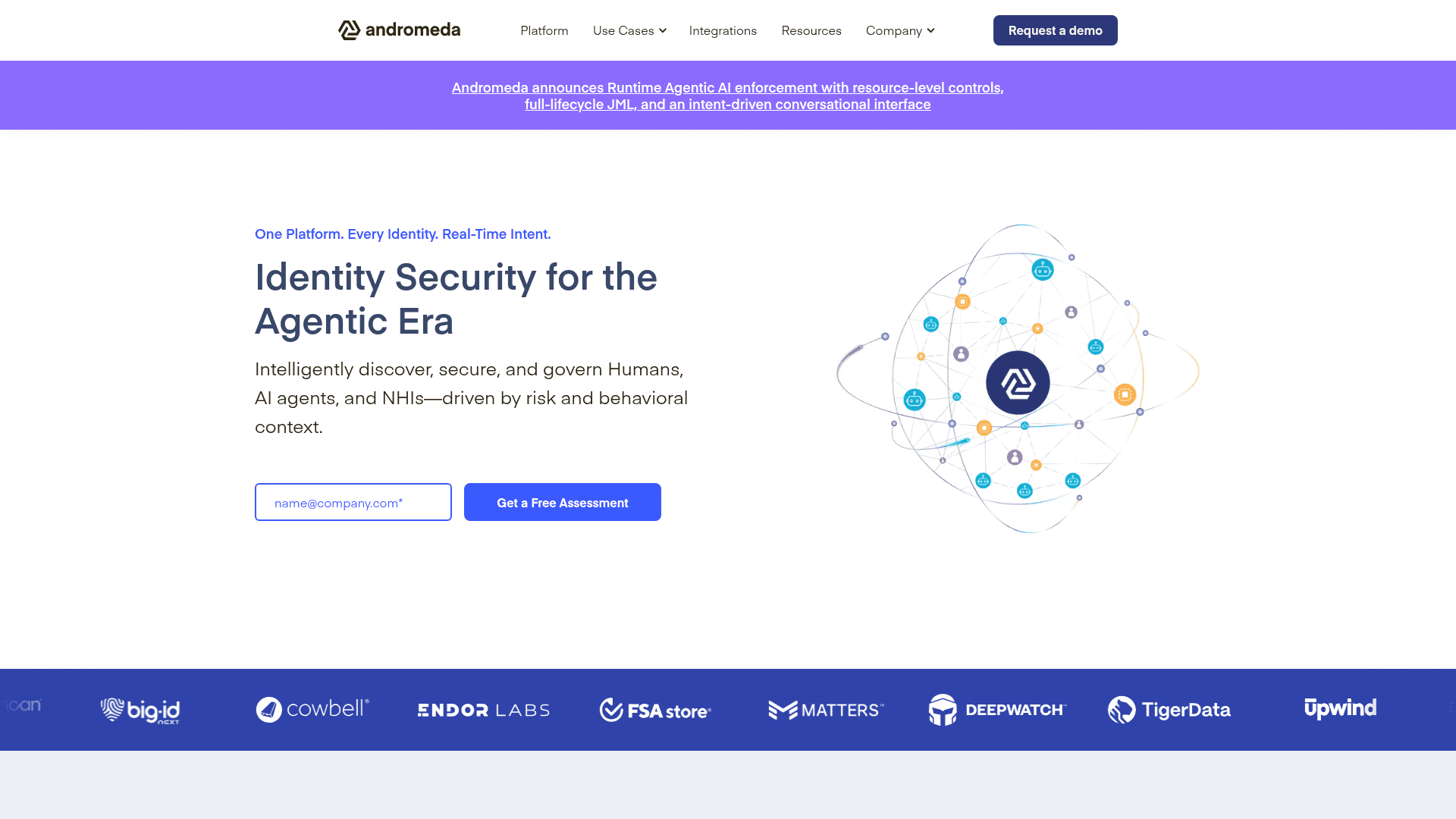 Andromeda Security homepage