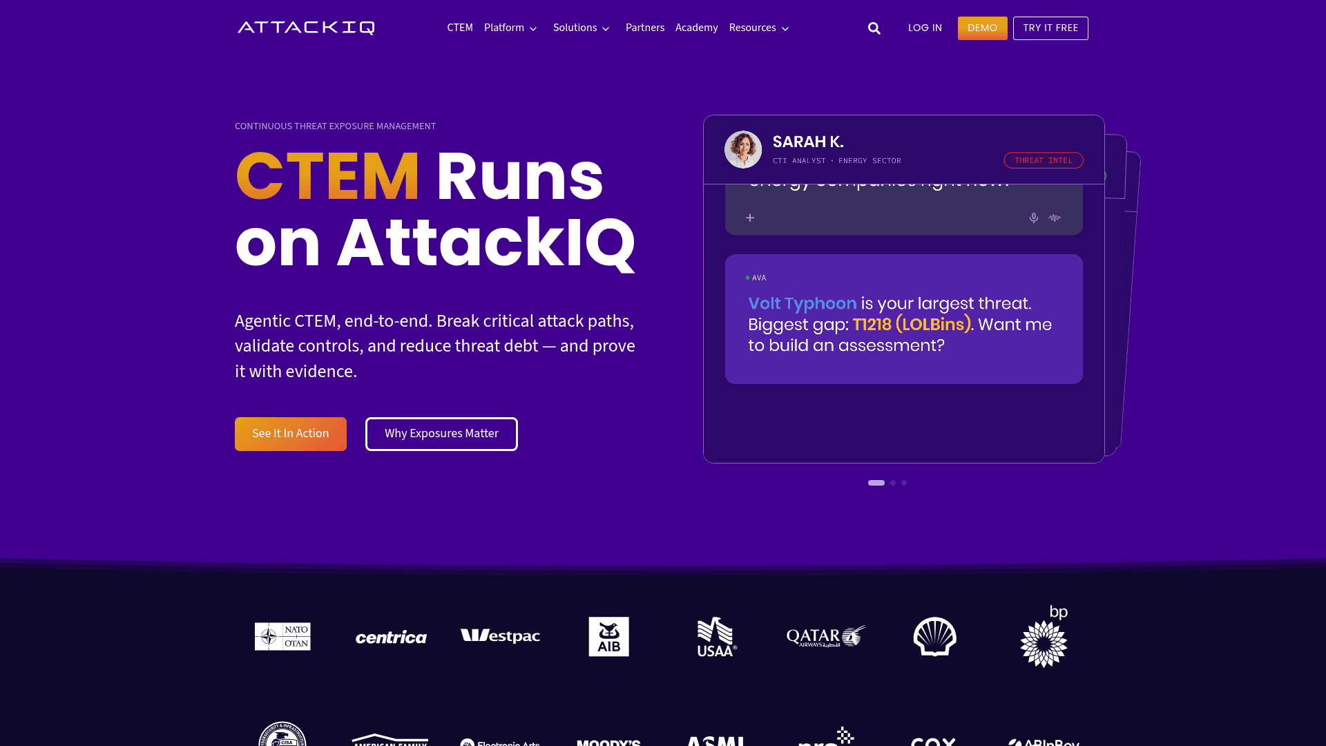 AttackIQ homepage