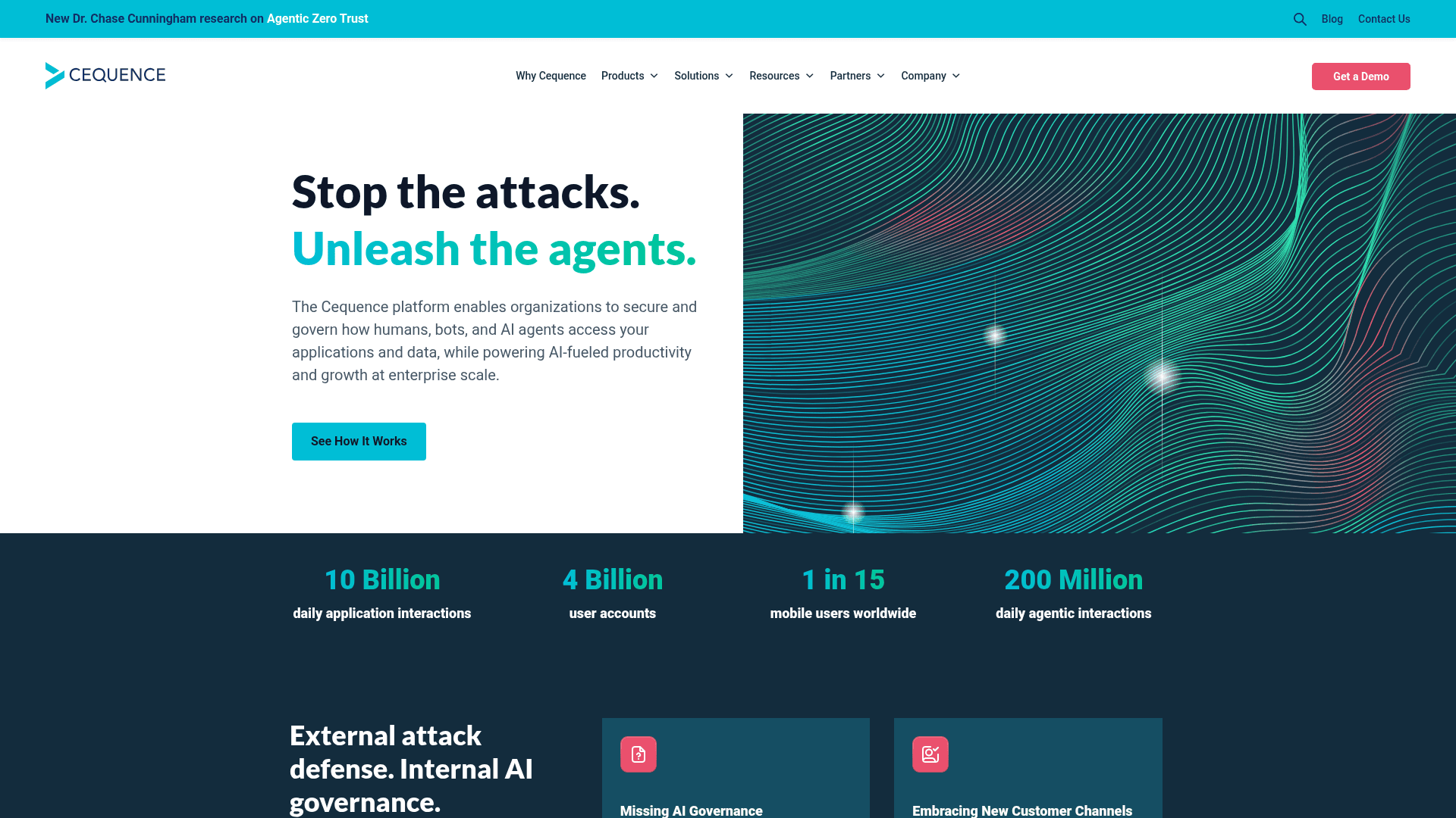 Cequence Security homepage