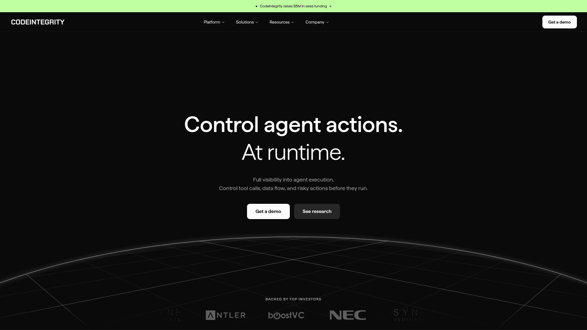 CodeIntegrity homepage screenshot