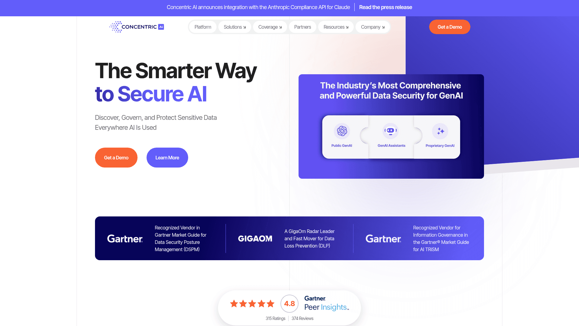 Concentric AI homepage