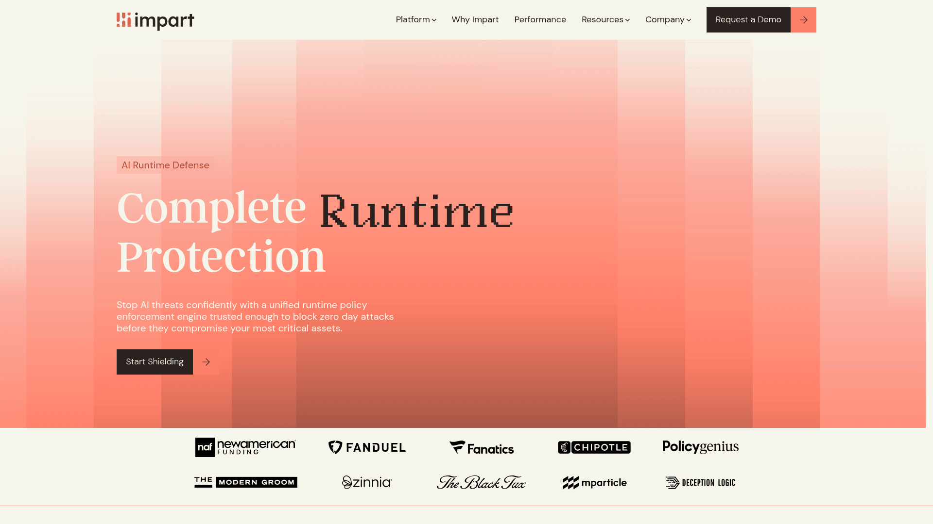 Impart Security homepage
