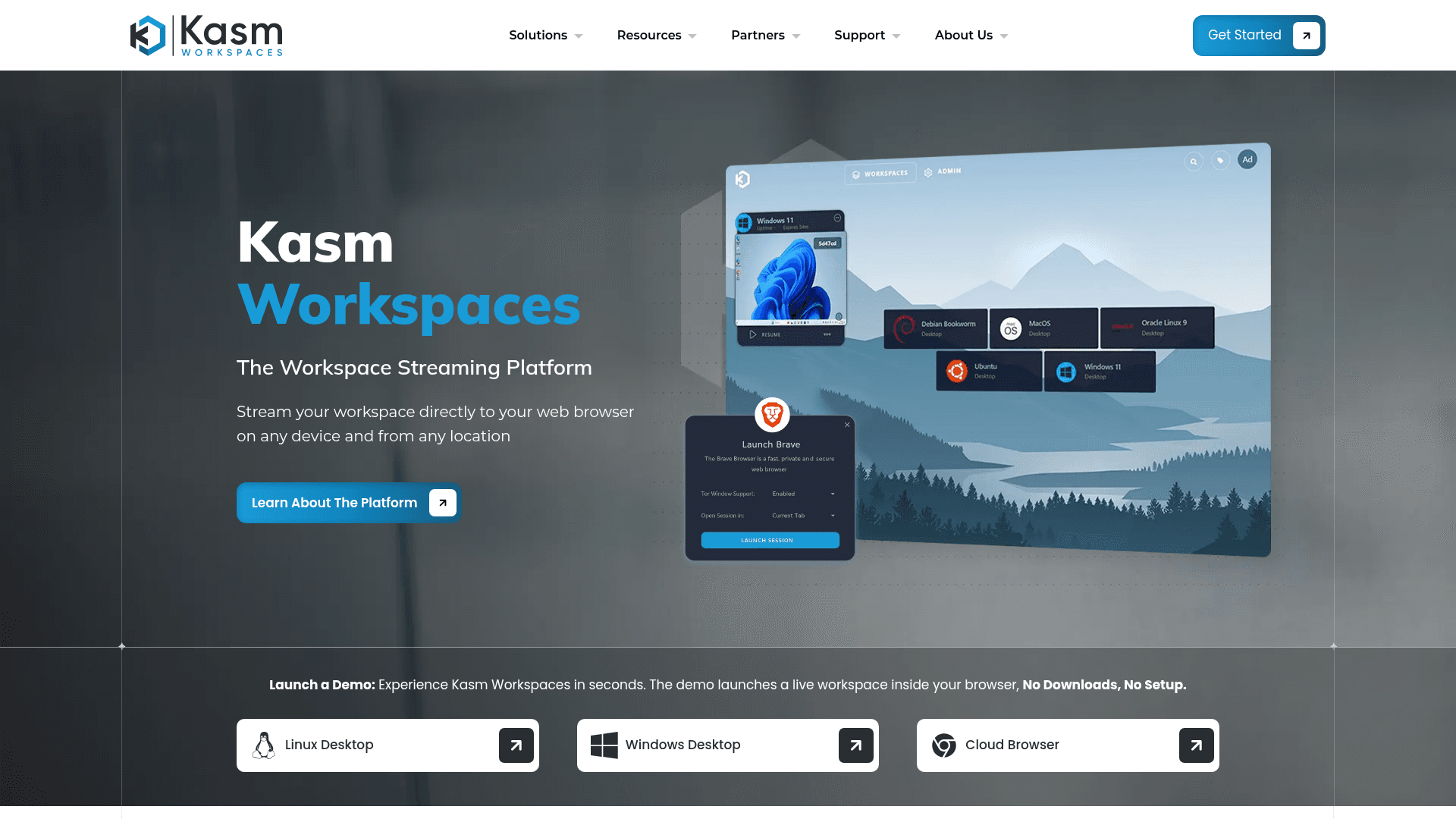 Kasm Technologies homepage screenshot