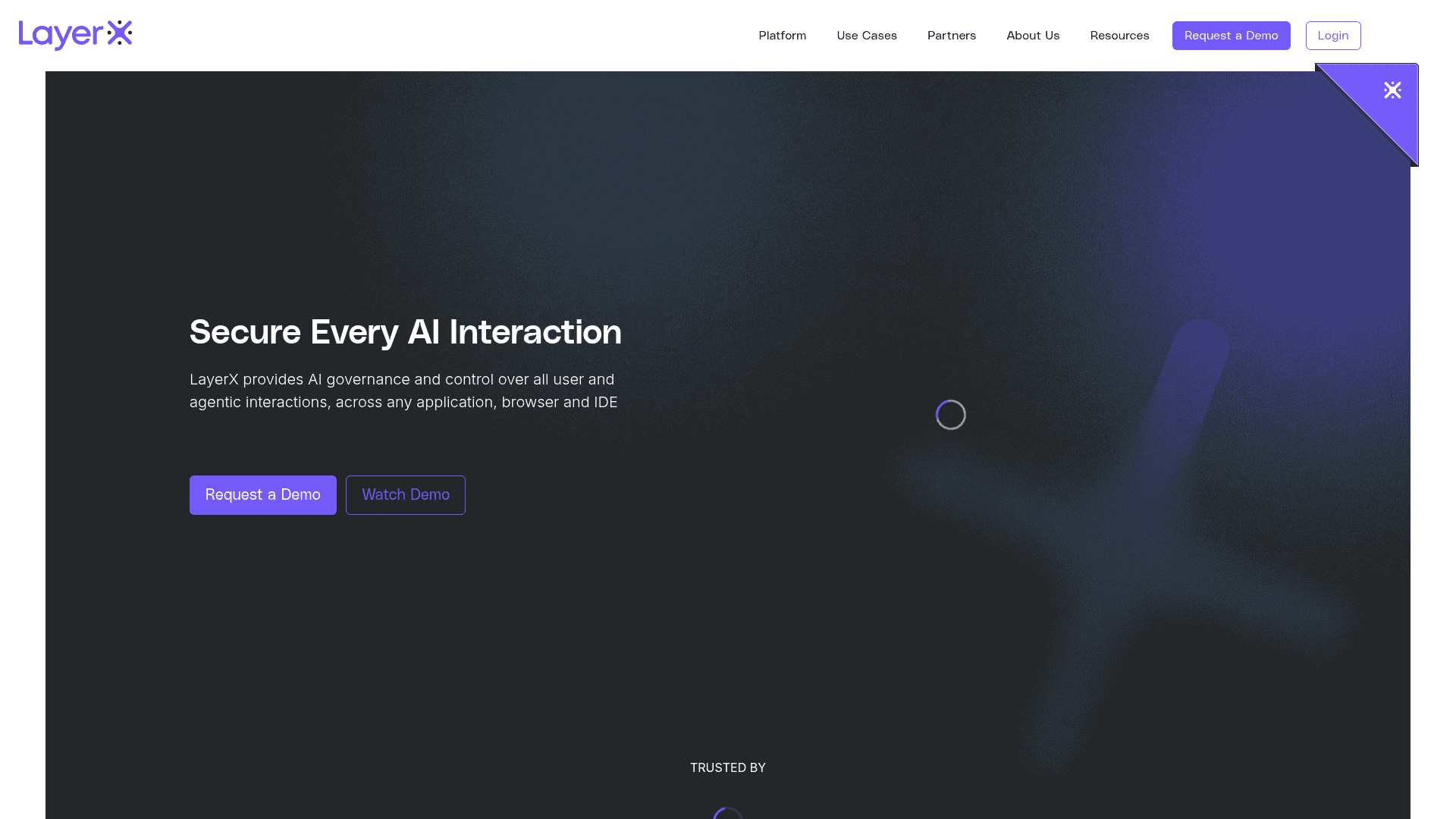 LayerX Security homepage