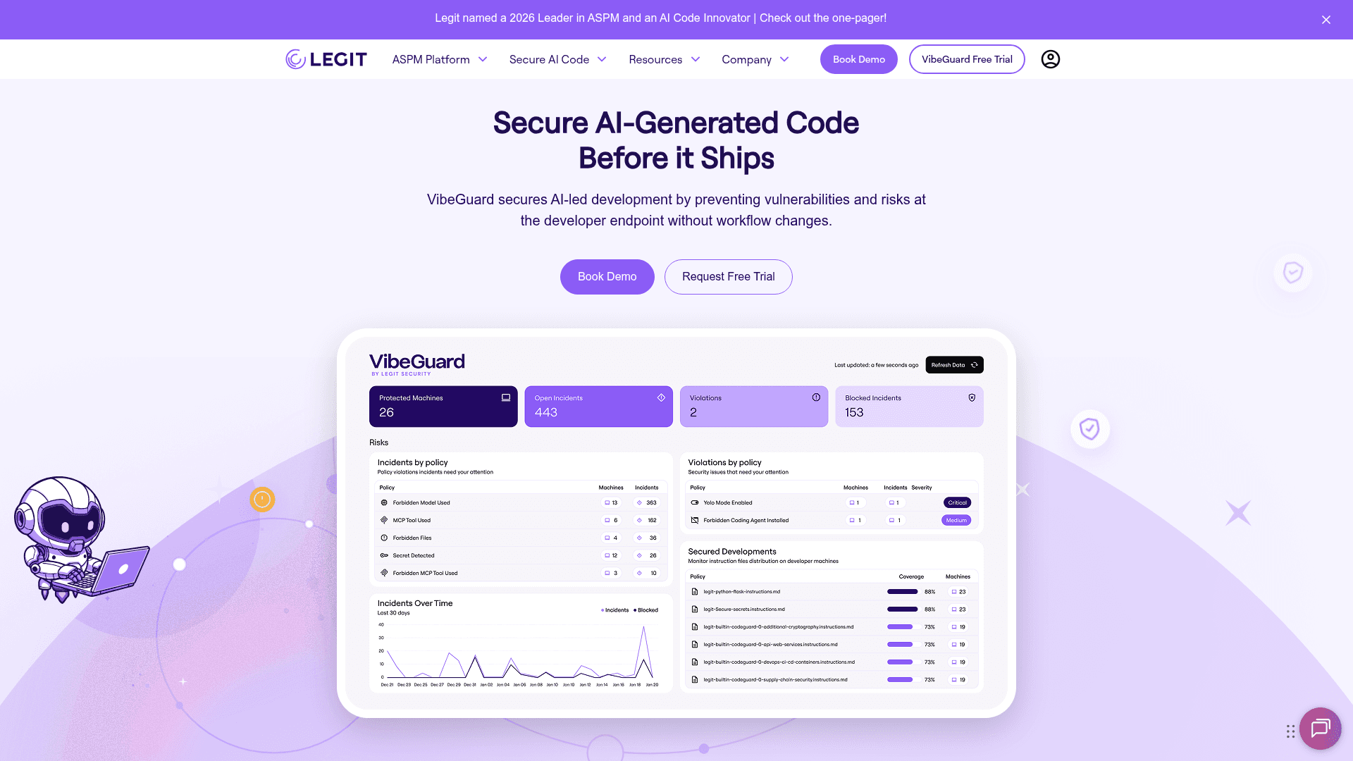 Legit Security homepage