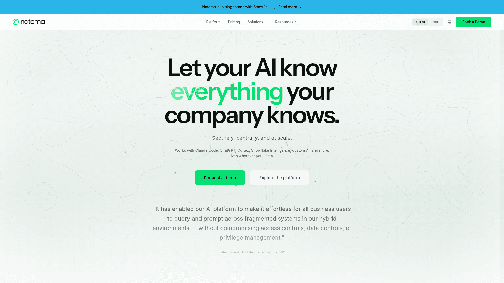 Natoma homepage screenshot