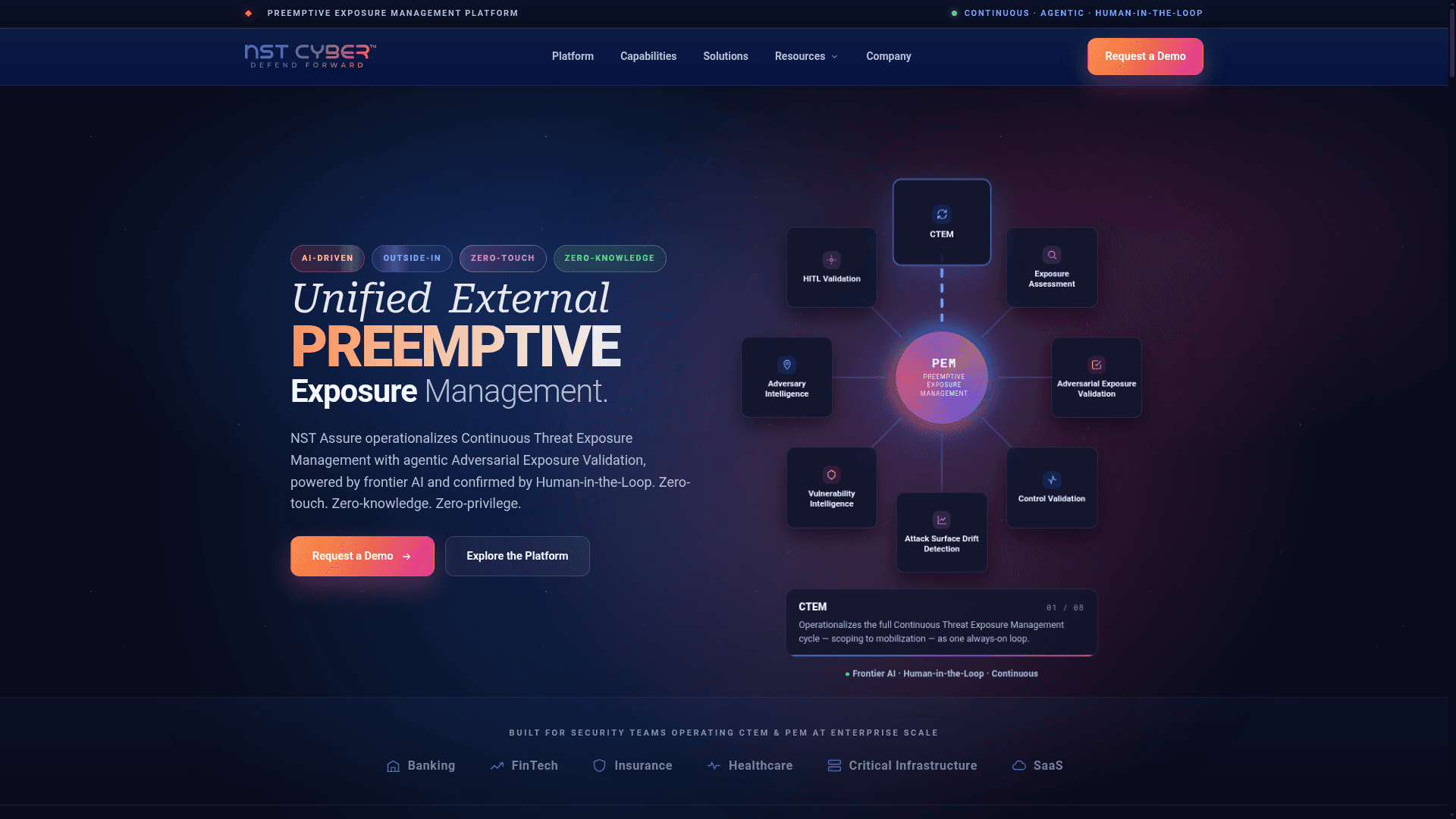 NST Cyber homepage