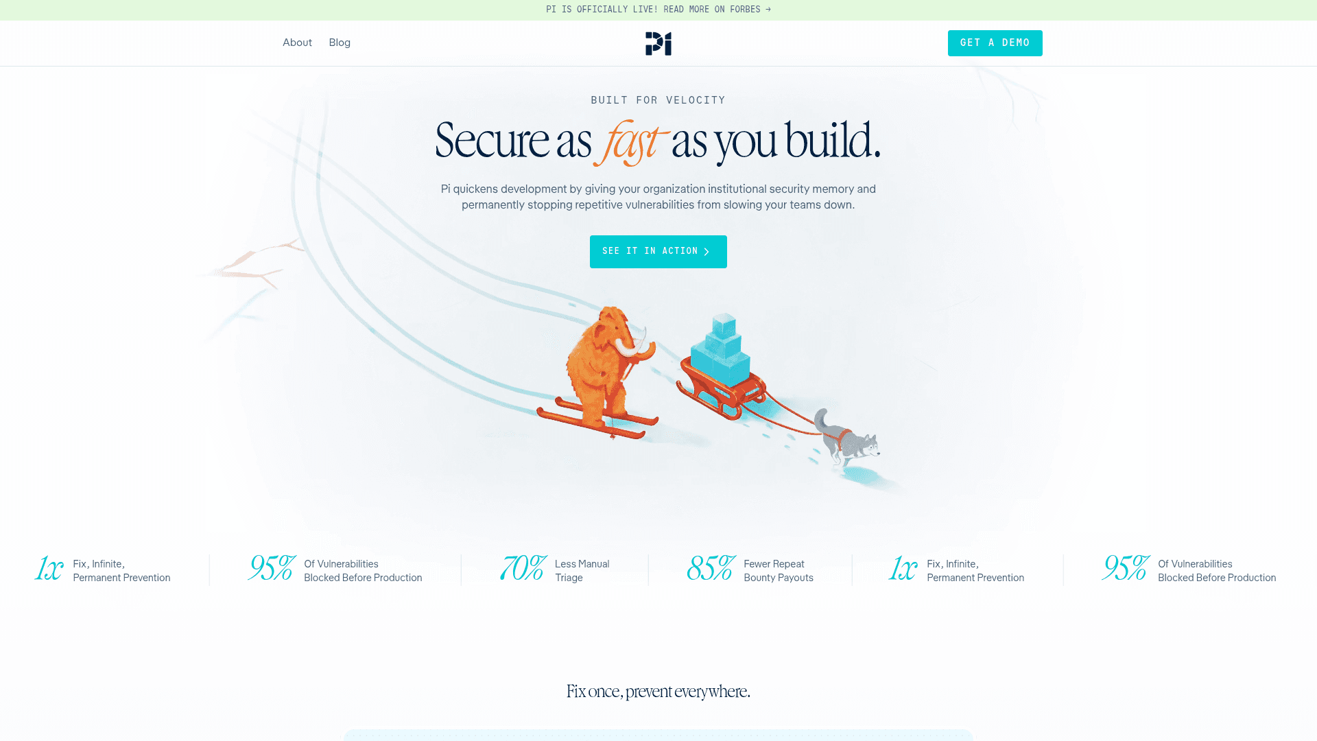 Pi Security homepage screenshot