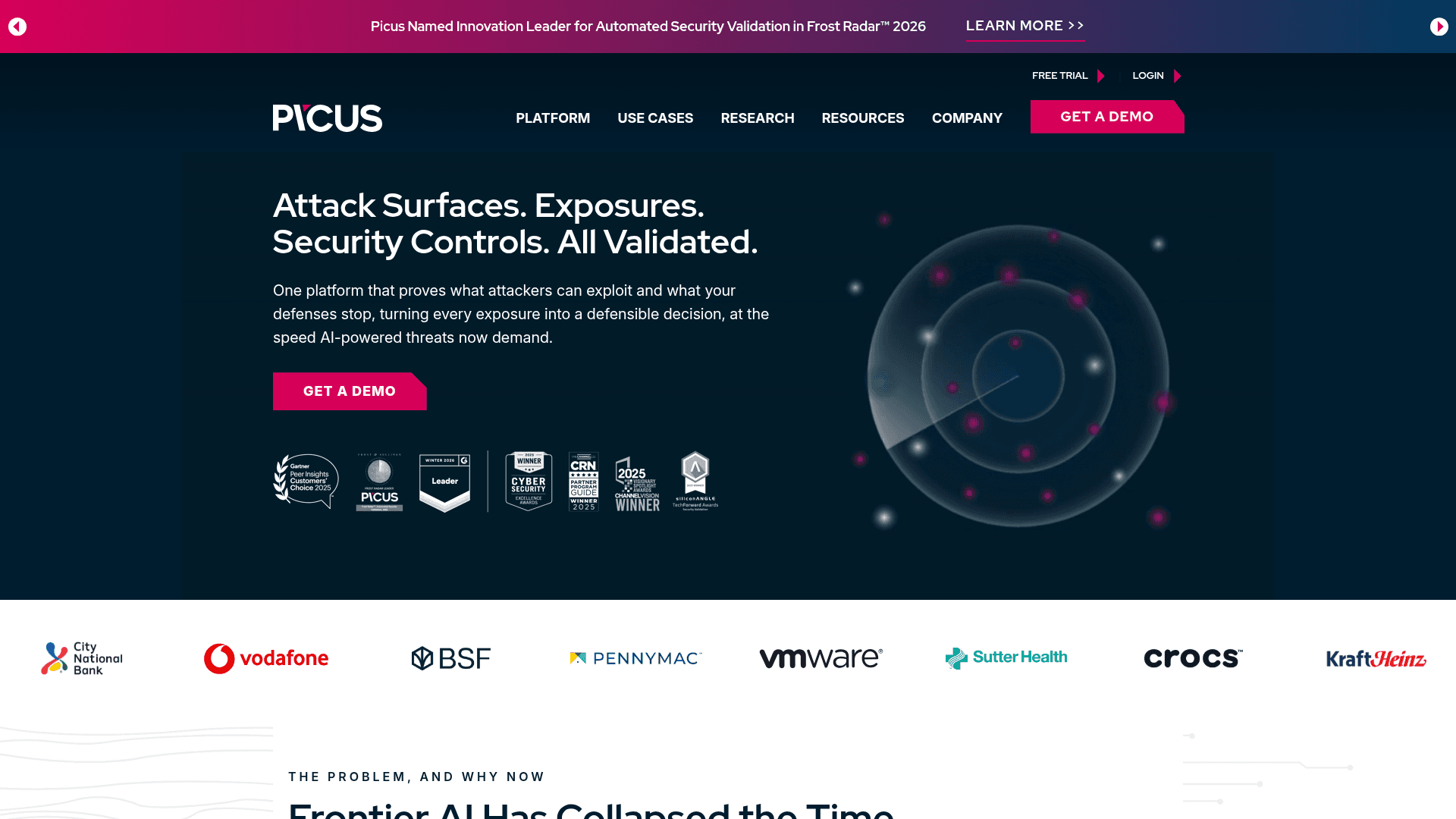 Picus Security homepage