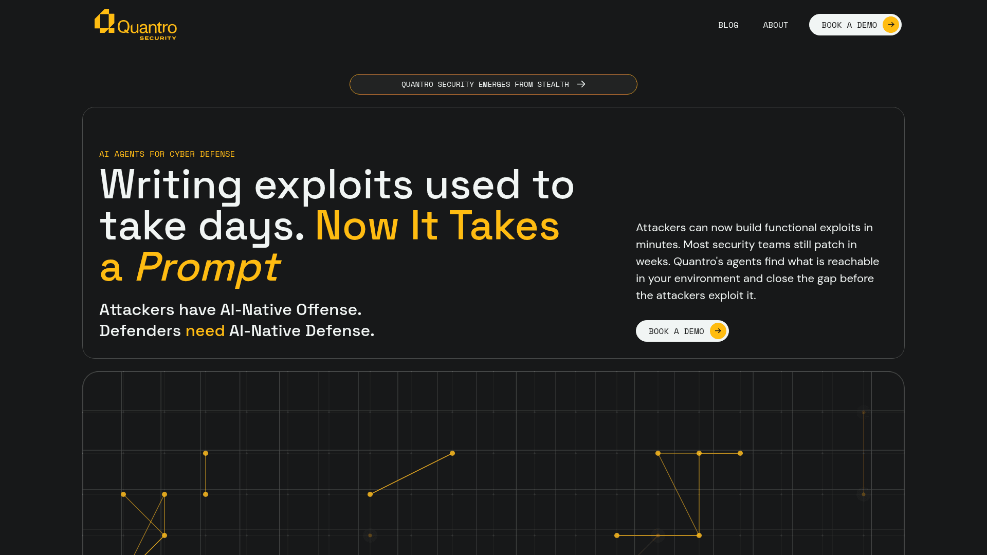 Quantro Security, Inc. homepage screenshot