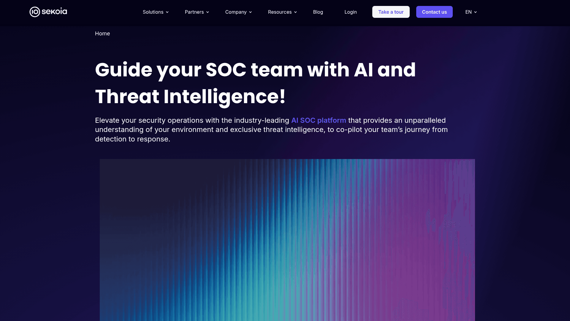 Sekoia homepage screenshot