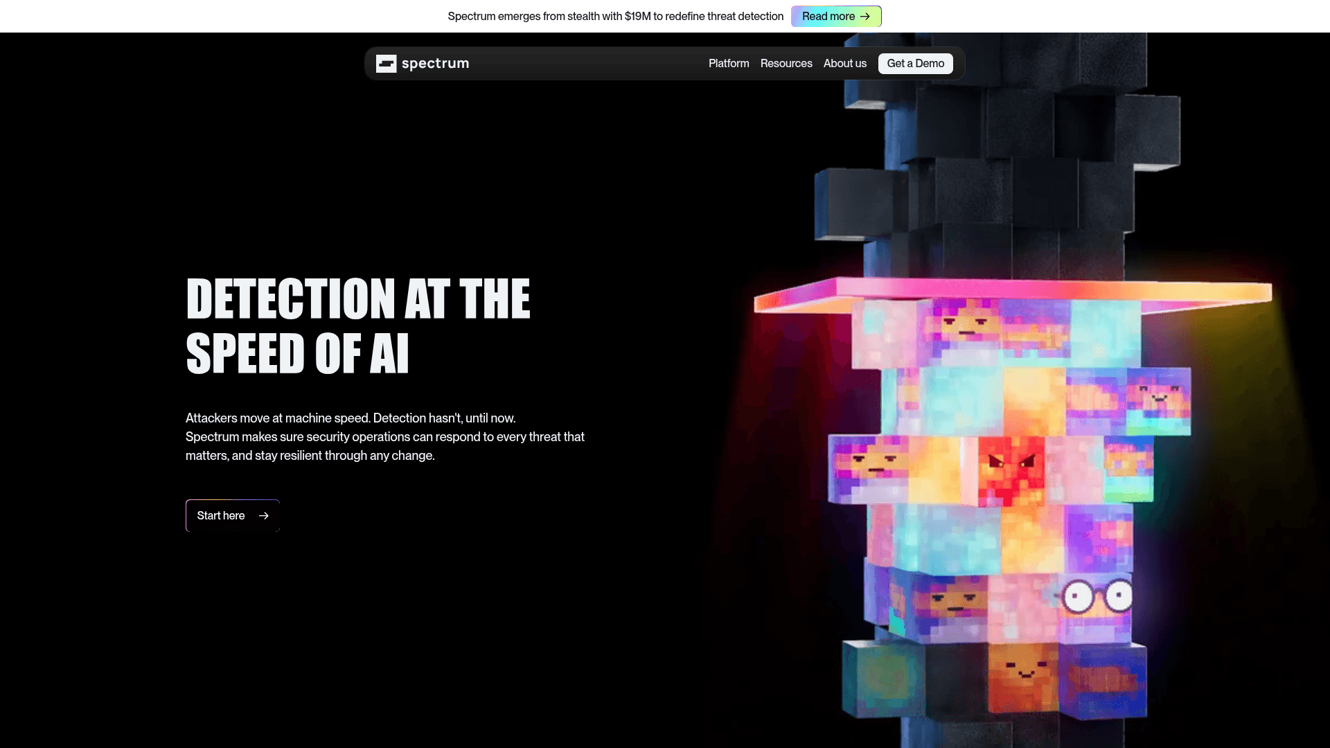 Spectrum Security homepage screenshot
