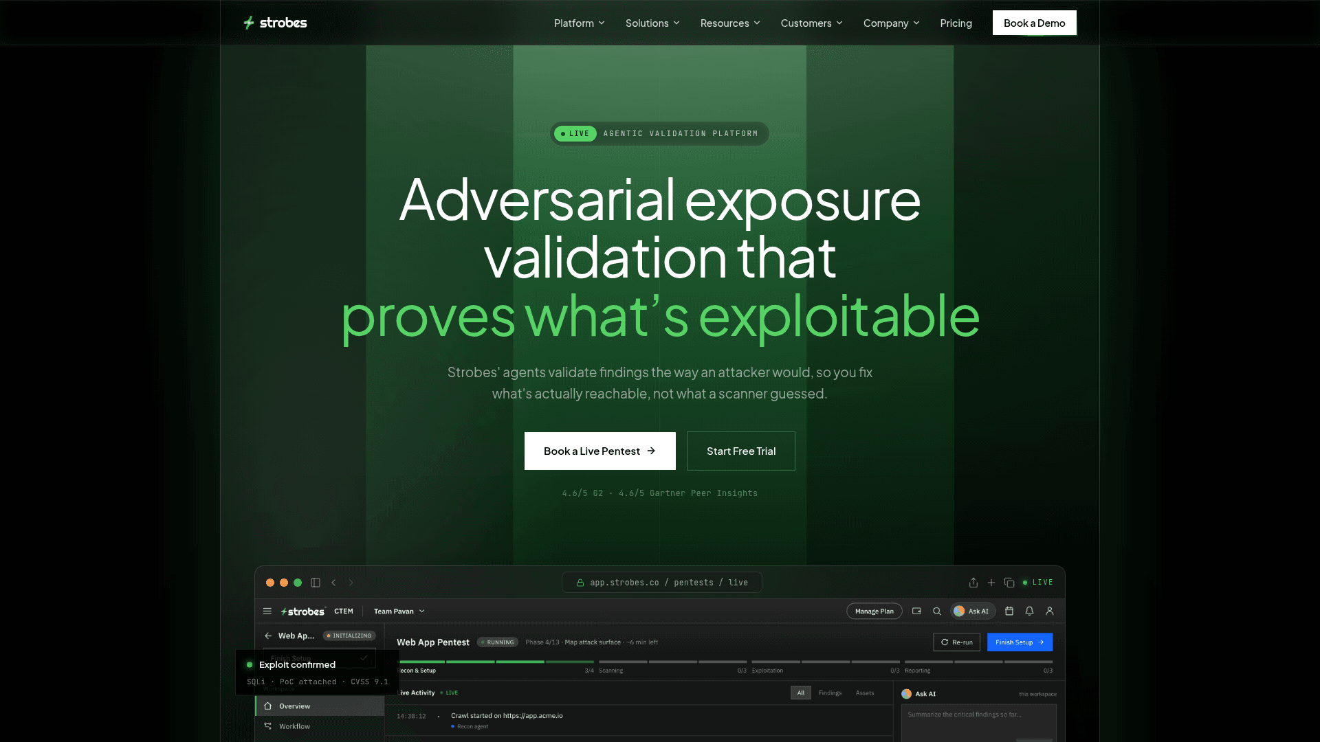 Strobes Security homepage