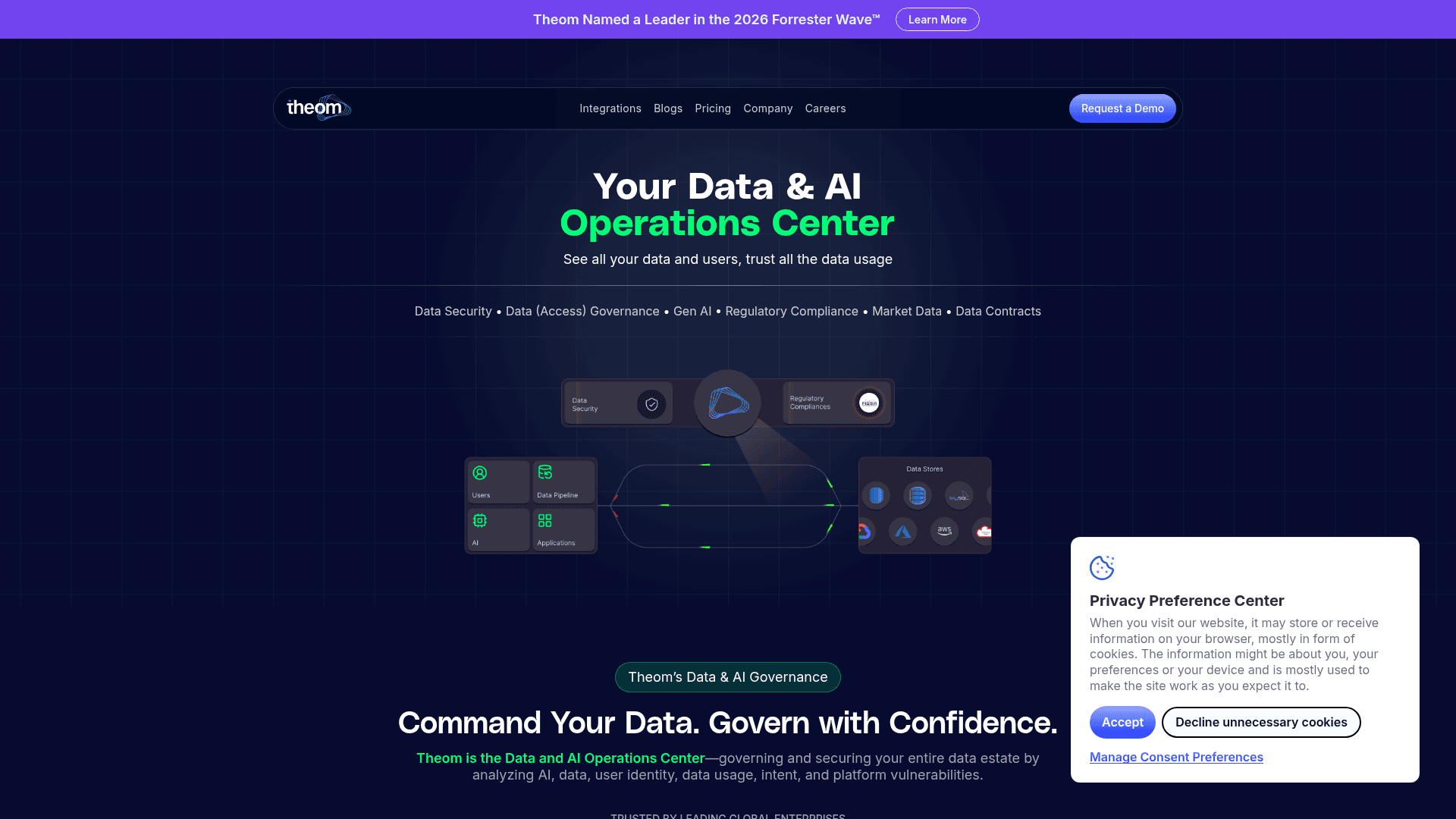 Theom homepage screenshot