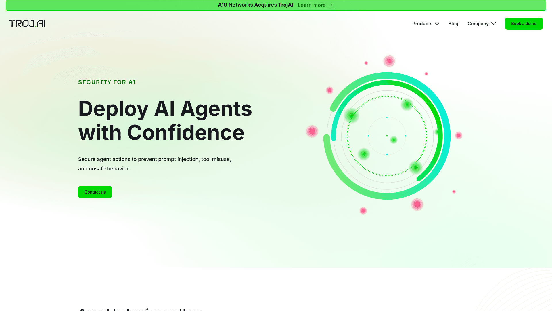 TrojAI homepage screenshot