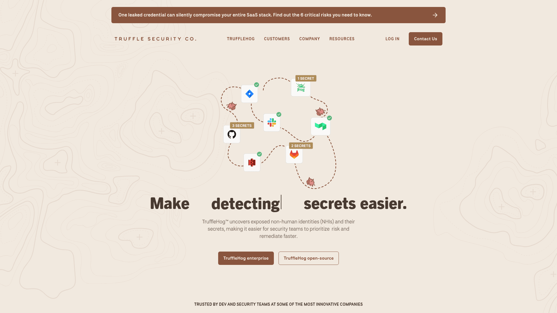 Truffle Security homepage screenshot