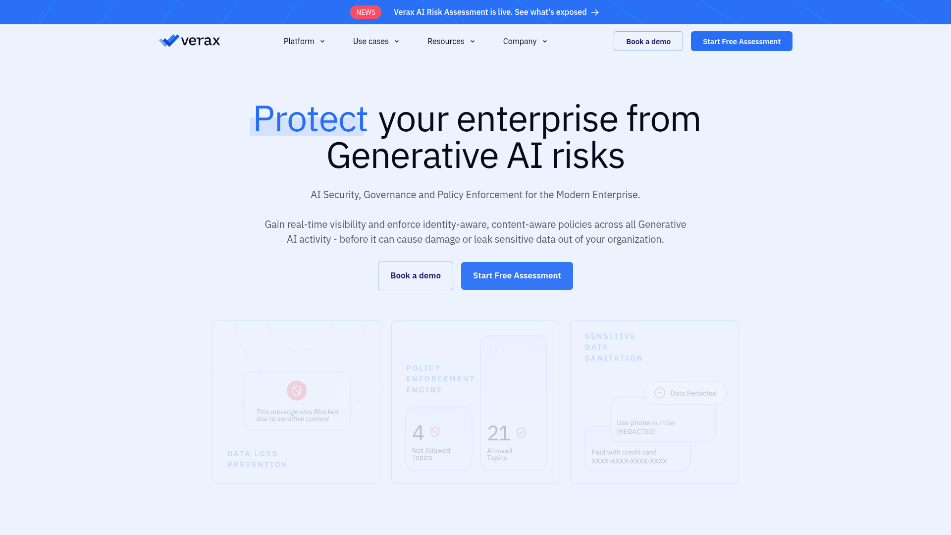 Verax homepage
