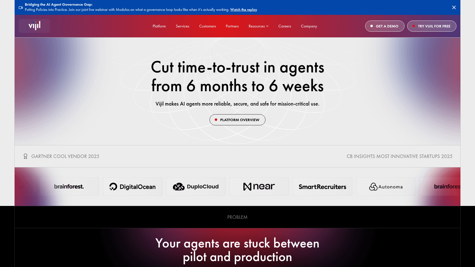 Vijil homepage