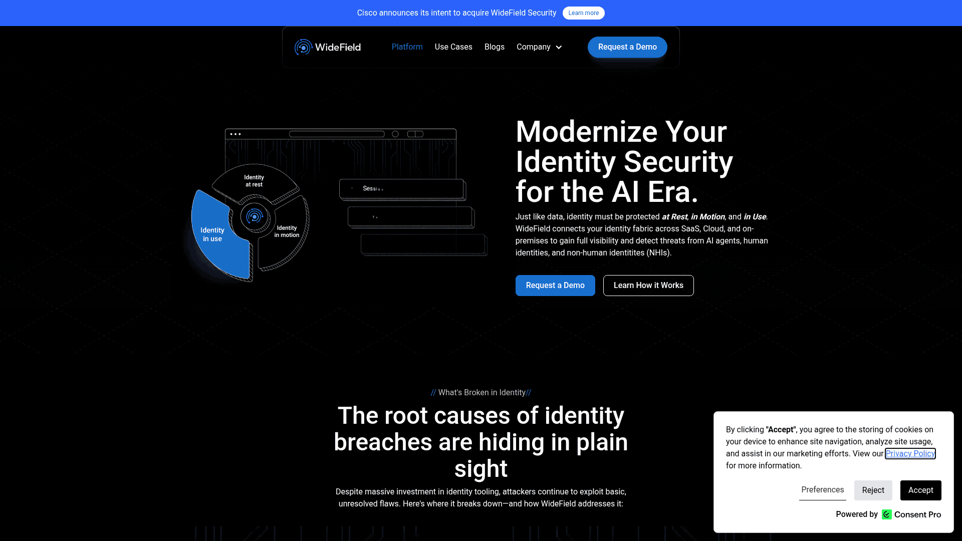 WideField Security homepage