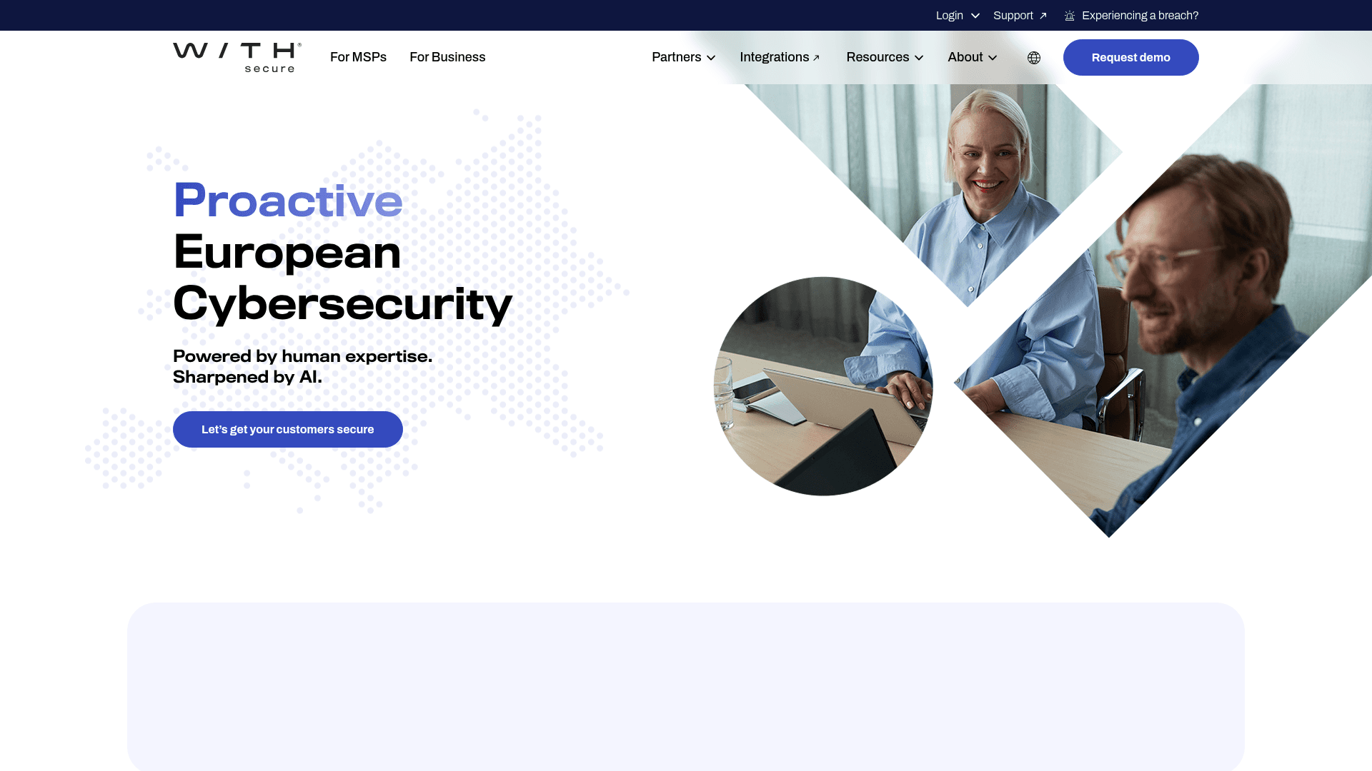 WithSecure homepage screenshot